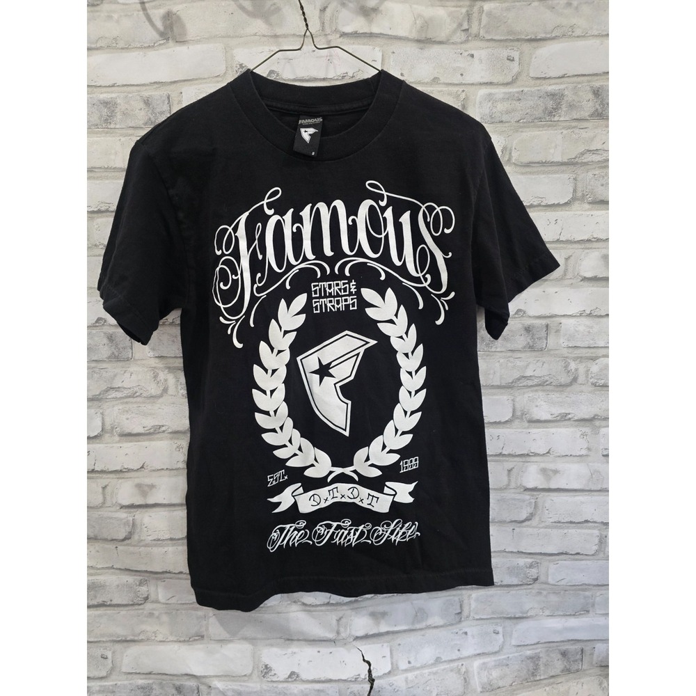 Famous Stars And Straps Size S Live Fast Anything Goes Est. 1999 Black Tee